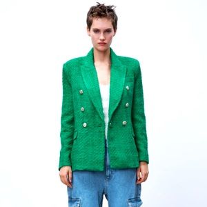 Textured Double Breasted Blazer - Size XL - NWT!